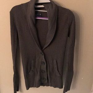 Women's dark green cardigan